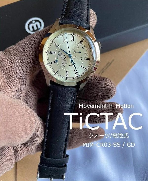 【新品】TiCTAC 腕時計 メンズ 新品 MIM-CR03-SS GLD