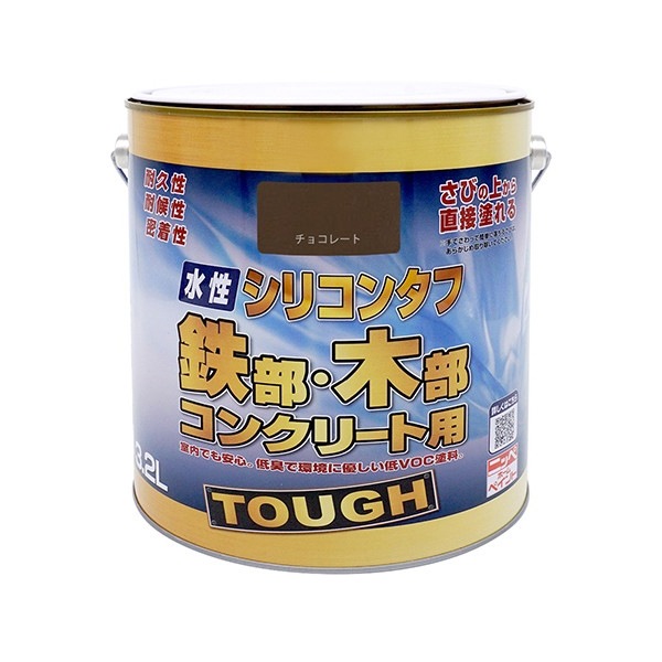 ニッペ 水性シリコンタフ チョコレート 3.2L