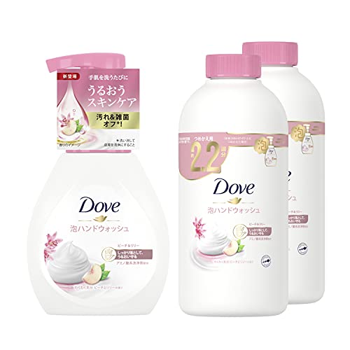 Dove(ダヴ) 泡ハンドウォッシュ ピーチ&リリー 本体+詰め替え用 240m