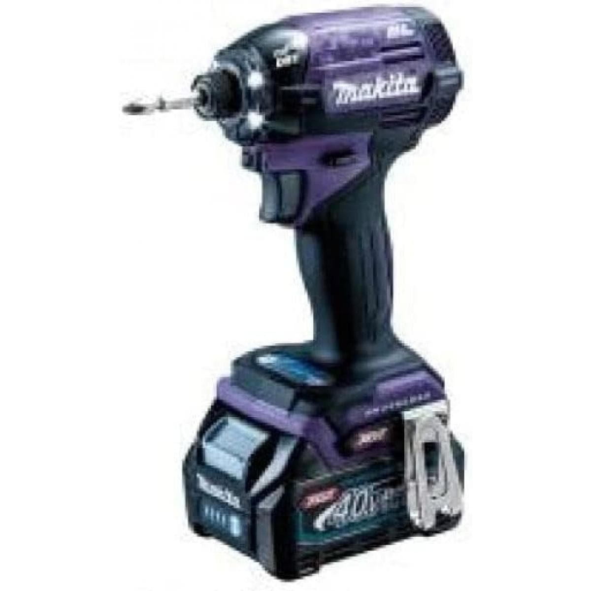 マキタ Makita 充電式インパクトドライバ パープル 40Vmax2.5Ah バッテリ2本・充電器・ケース付 TD002GDXAP 充電式 インパクトドライバcm　裏貼