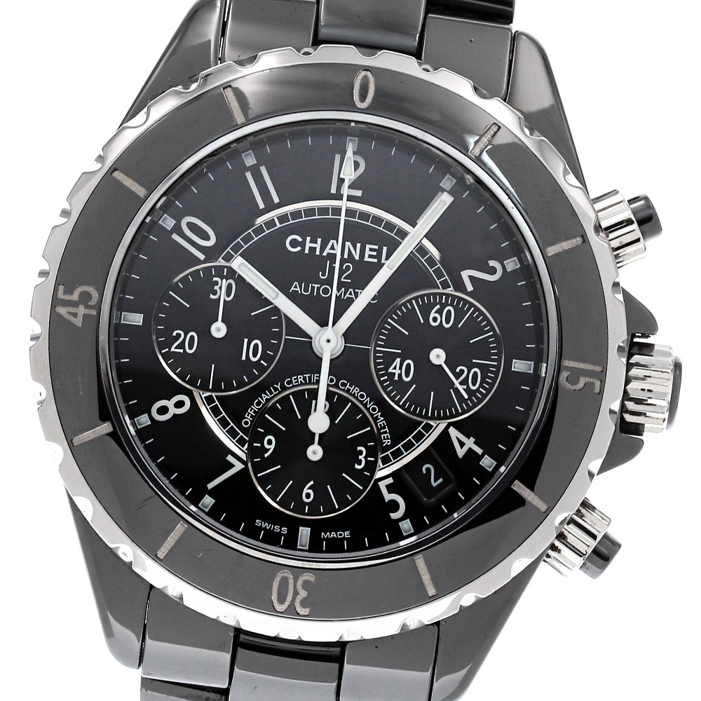 シャネル CHANEL H0940 J12 黒セラミック 41MM クロノグラフ 自動巻き メンズ _843069【中古】