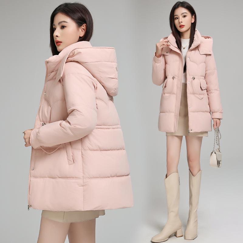 秋服 レディース ファッション オシャレ カワイイ シンプル 大人カワイイ 大きいサイズ コットン コート ミドル丈 冬 スリム 暖かい コットン ジャケット コットンコート フード付き ジャケット