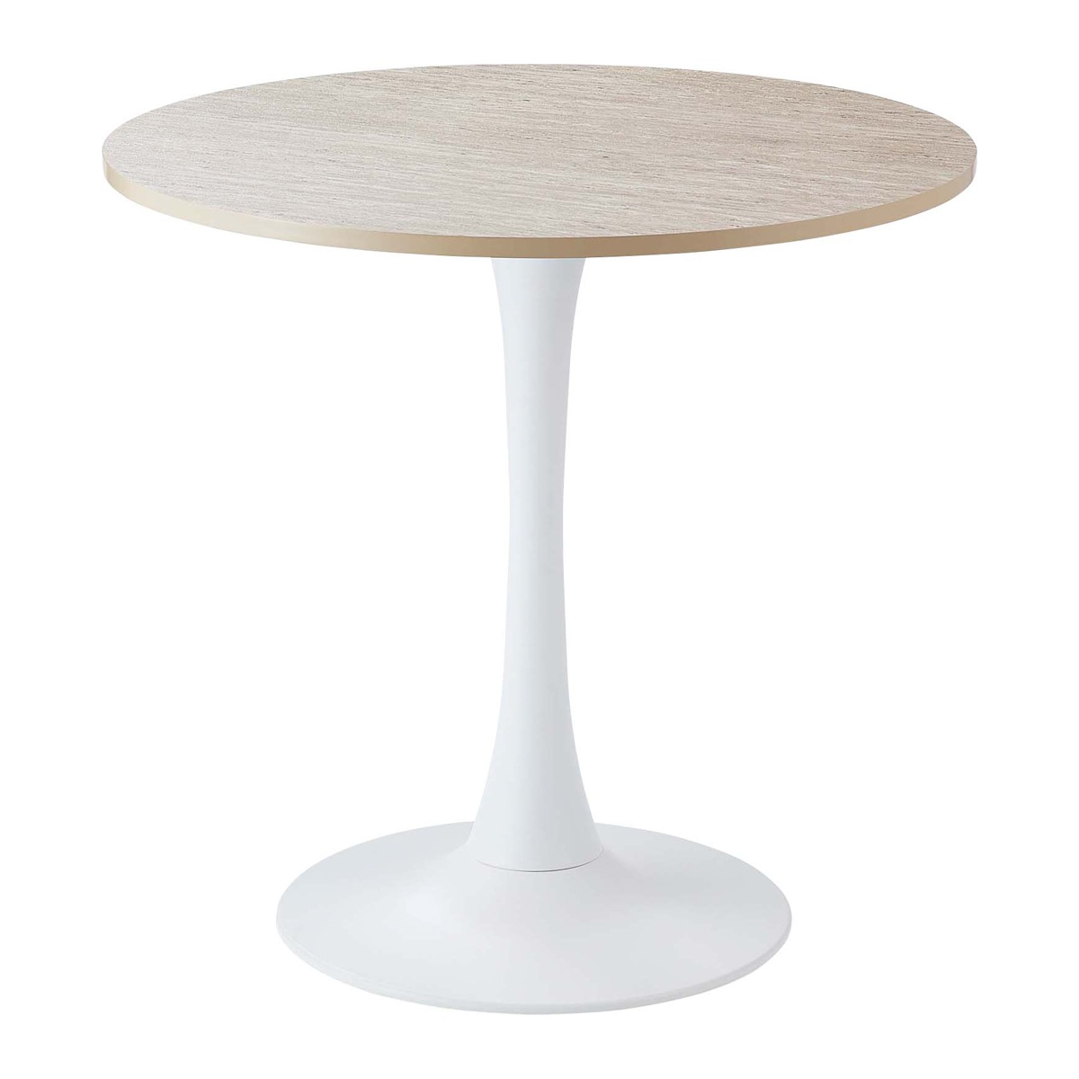 ダイニングテーブル 円型 高さ74cm 2人掛け 1人掛け ラウンド テーブル カフェテーブル コンパクト ミニテーブル 1本脚 スチール脚