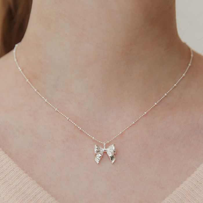 Sally Ribbon Necklace 2色 おしゃれ アイドル愛用ブランド 韓国人気 韓国ファッション