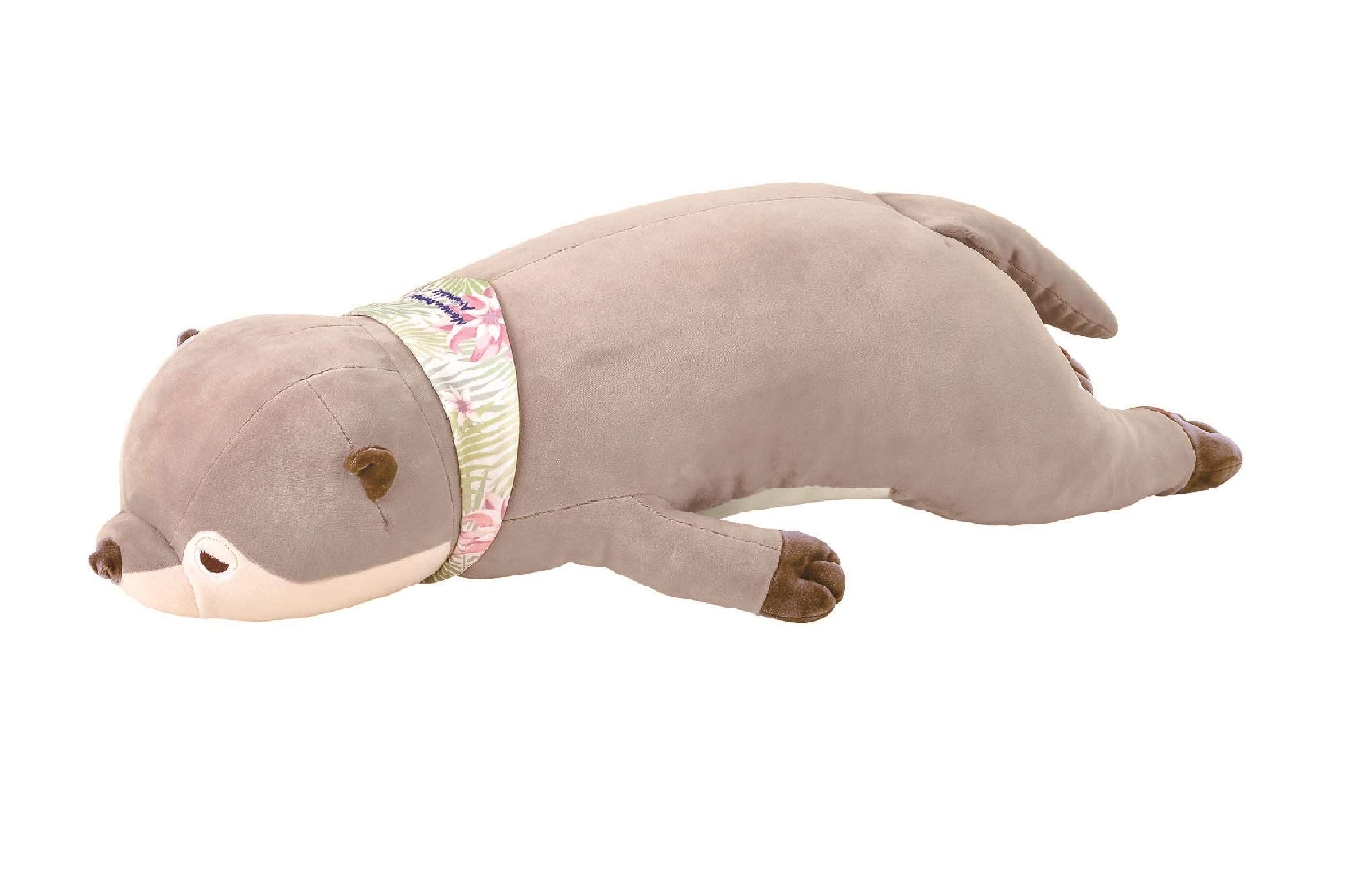 クール抱き枕 ナイロン プレミアムねむねむ抱きまくら カワウソのくるり Lサイズ W73xD30xH20cm 58015-13