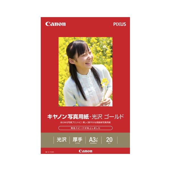 （まとめ） キヤノン Canon 写真用紙・光沢 ゴールド 印画紙タイプ GL-101A3N20 A3ノビ 2310B009 1冊（20枚） (×2セット)