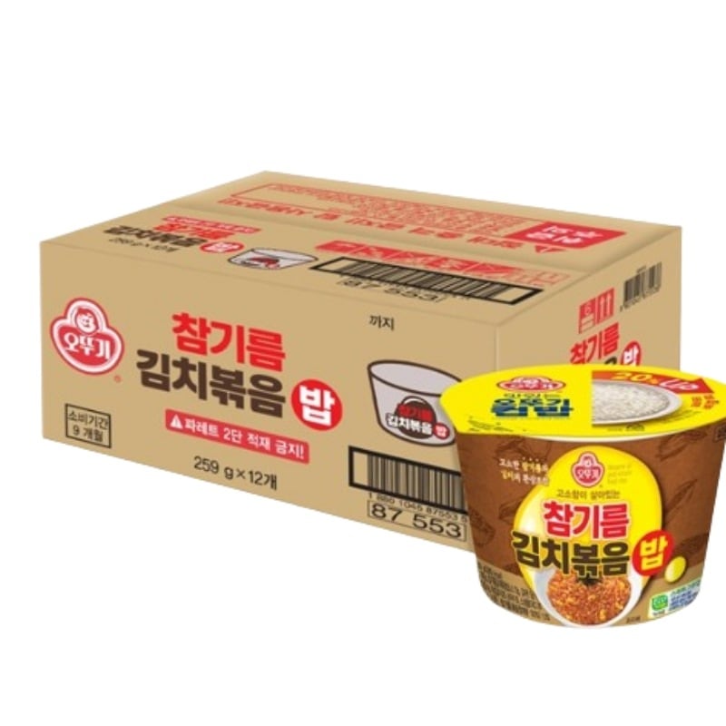 レトルト韓国カップご飯ごま油キムチチャーハン259gx12個