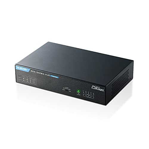 エレコム(ELECOM)スイッチングハブ 5ポート 2.5ギガ対応 金属筐体 マグネット付き 電源外付けモデル 静音 ファンレス設計 省電力 EU RoHS指令準拠 ブラック 19,533円