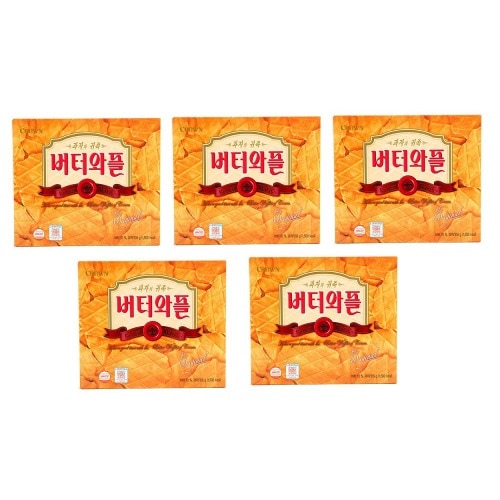 クラウンバターワッフル316g12袋x5ボックスおいしいスナック韓国料理