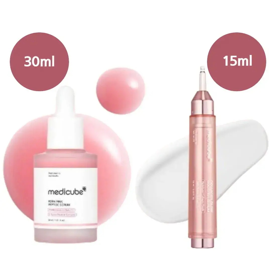 【NEW/正規品/PDRN白玉痕跡ピンクブースター企画セット】ピンクアンプル30ml+ミルクタンパク質ブースターセラム15ml /トラブル赤いシミ跡/水分防御膜/保湿/白玉肌/韓国コスメ