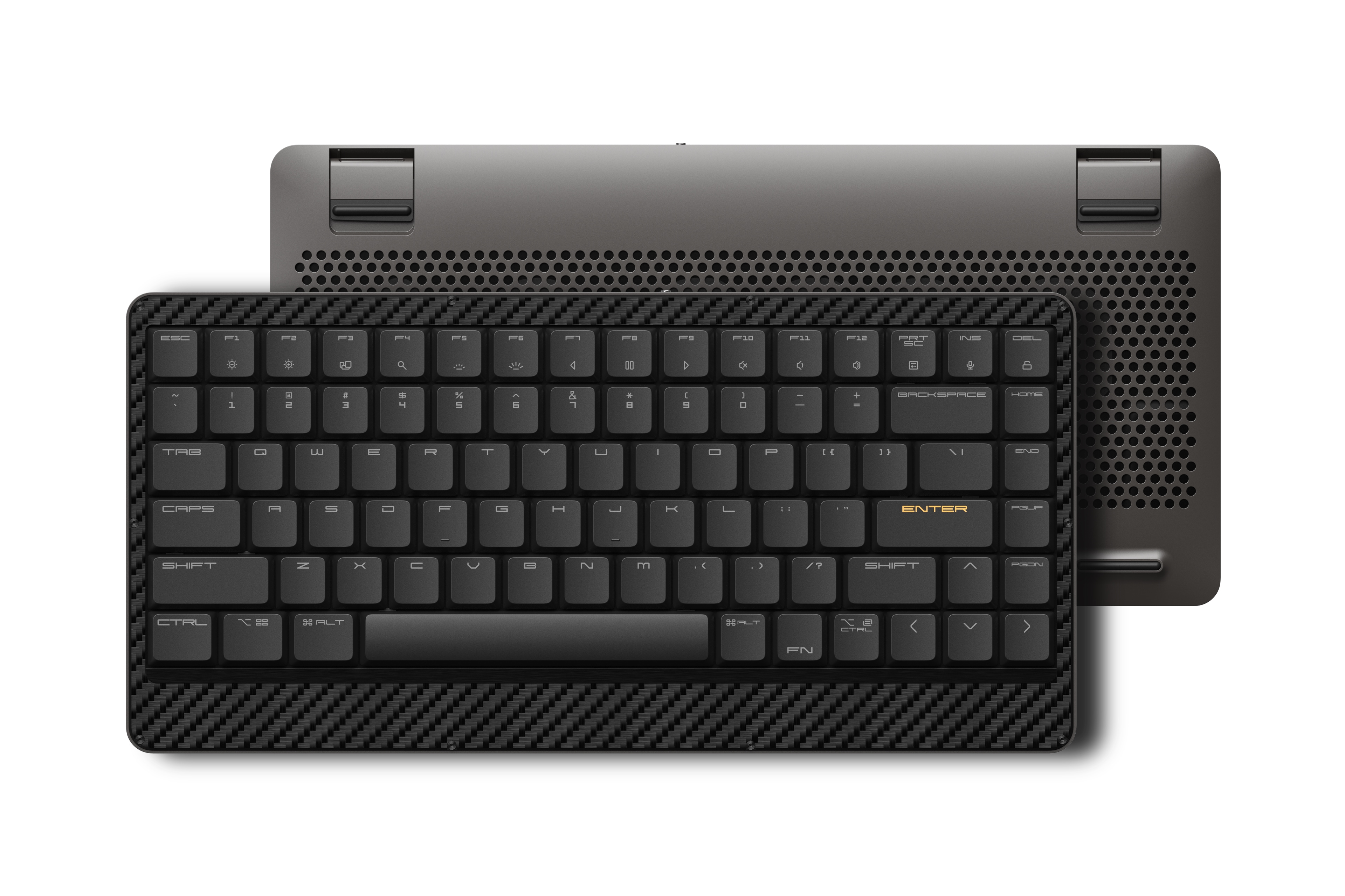 【公式】Edge メカニカルキーボード カーボンファイバー 世界最薄クラス ロープロファイル ワイヤレス Bluetooth/2.4G/有線 84キー Mac/Win対応 軽量 英語配列