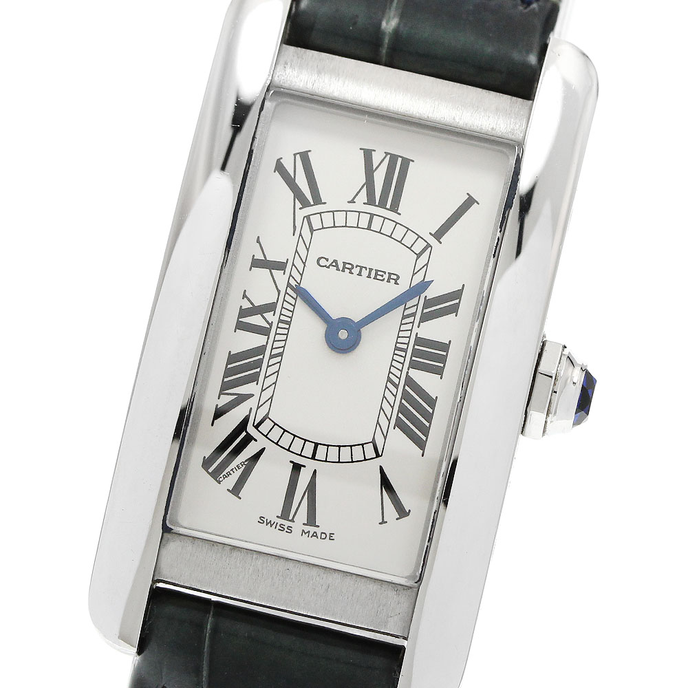 カルティエ CARTIER WSTA0016 タンクアメリカンSM クォーツ レディース 良品 保証書付き_960408【中古】