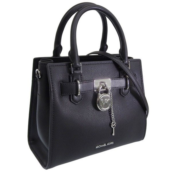 マイケルコース バッグ レディース 2WAY ショルダーバッグ アウトレット レザー ブラック HAMILTON SM SATCHEL 35S3SHMS1L-BLACK MICHAEL KORS