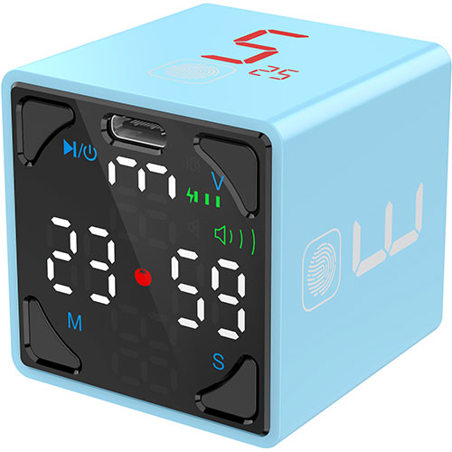 TickTime Cube 楽しく時間管理ができるポモドーロタイマー ブルー