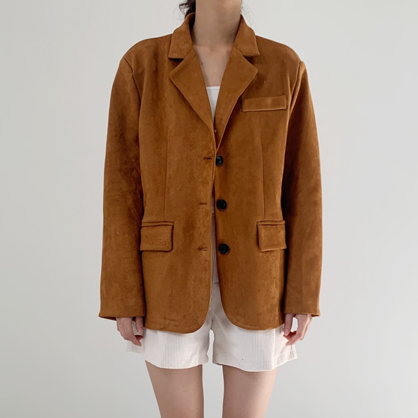 ルーズフィット テーラードカラー 税務 スエード ジャケット