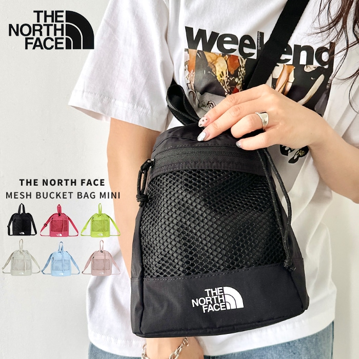 【送料無料】THE NORTH FACE / MESH BUCKET BAG MINI ザ ノースフェイス 巾着型 ショルダーバッグ ハンドバッグ メッシュ 肩掛け 斜め掛け 調節可能 ボディバッグ