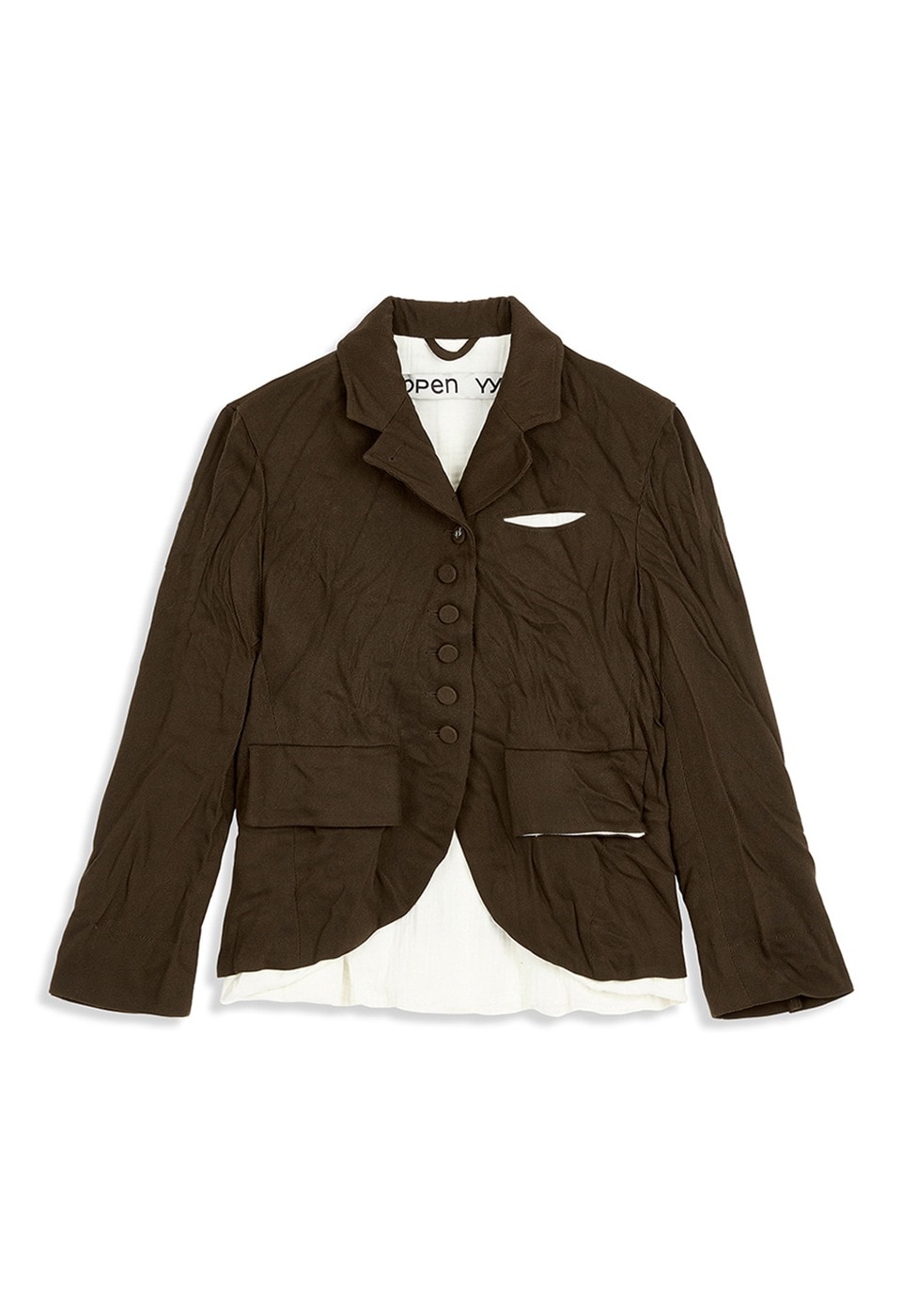 【OPEN Yy】 25FW CRINKLED POCKET JACKET : BROWN 31,330円