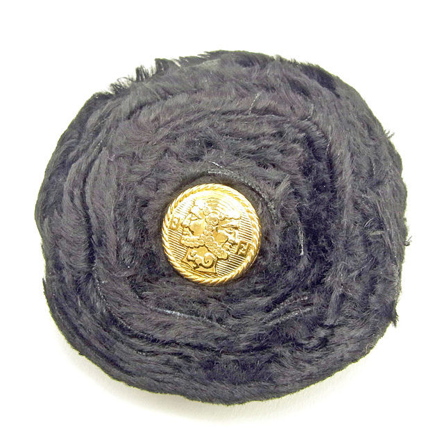 ブローチ コサージュ ブラック×ゴールド レディース 中古