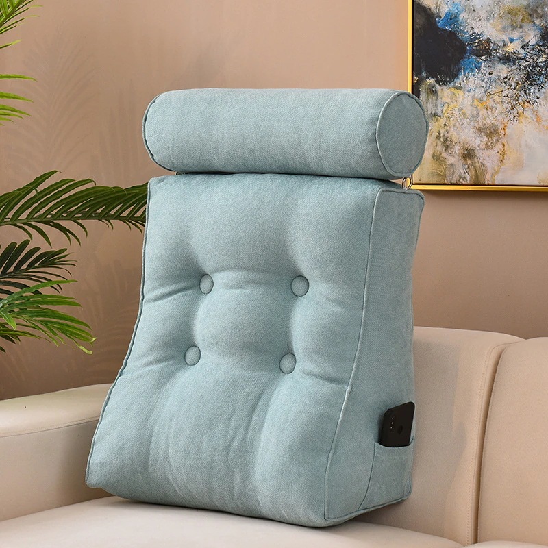 ベッドサイド大型背もたれ立体クッションソファ腰クッション出窓背もたれクッションベッドネッククッション取り外して洗える