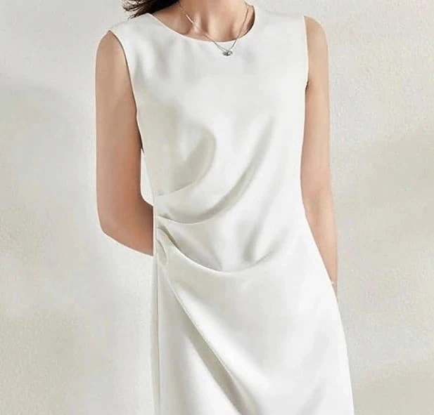 【1つ買うと10個無料】ワンピース レディース 40代 キレイめ 膝丈ワンピース ノースリープワンピース 黒 白 通勤