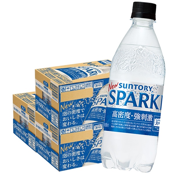 THESTRONG 天然水 スパークリング 500mlPET 24本入り 3ケース 合計 72本 炭酸水 タンサン 強炭酸