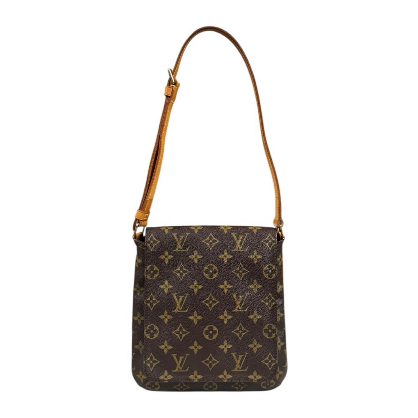 ルイヴィトン ミュゼットサルサ ショート モノグラム ショルダーバッグ モノグラムキャンバス M51258 ブラウン LOUIS VUITTON 中古