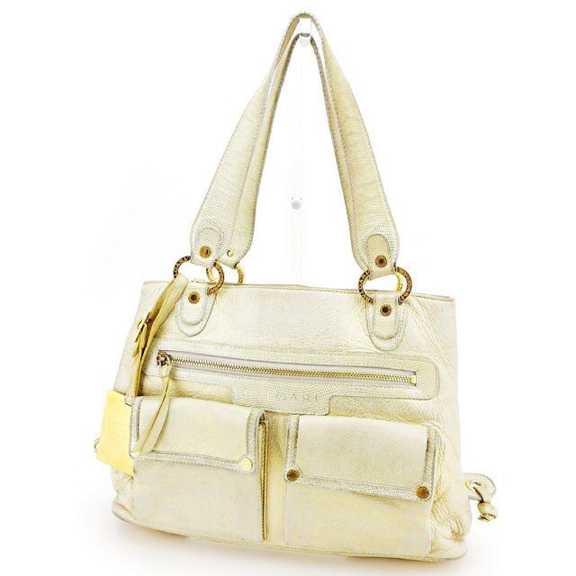 トートバッグ トート ショルダーバッグ 2007年限定 LIMITED EDITION 2007 ベージュ（ラメ入） ゴールド系 中古