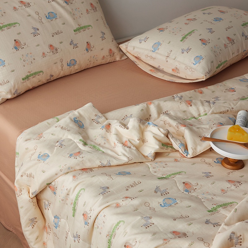 クラスa母親と赤ちゃんグレード100％コットンエアロビクダブルレイヤーヤーンサマークールキルト3ピース大豆エアコンサマーキルト