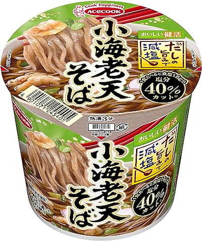 他サイト： エースコック だしの旨みで減塩 小海老天そば 42g12個の商品画像
