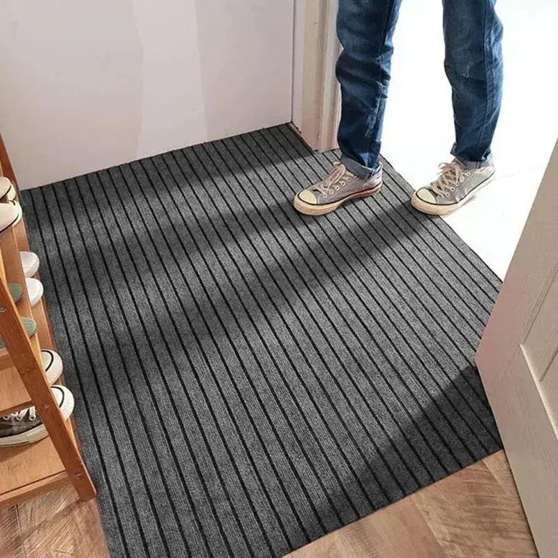大きな滑り止めの屋内ドアマット 広い縞模様の滑り止め キッチンエリア 内部フロアマット モールの屋外玄関マット
