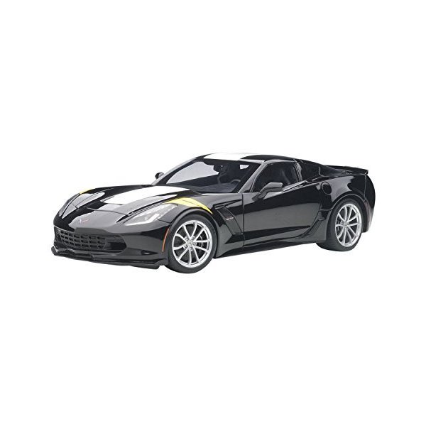 AUTOartC7model car Chevrolet Corvette Grand Sport 2017， 712731: 18Scale， black/white/yellow 並行