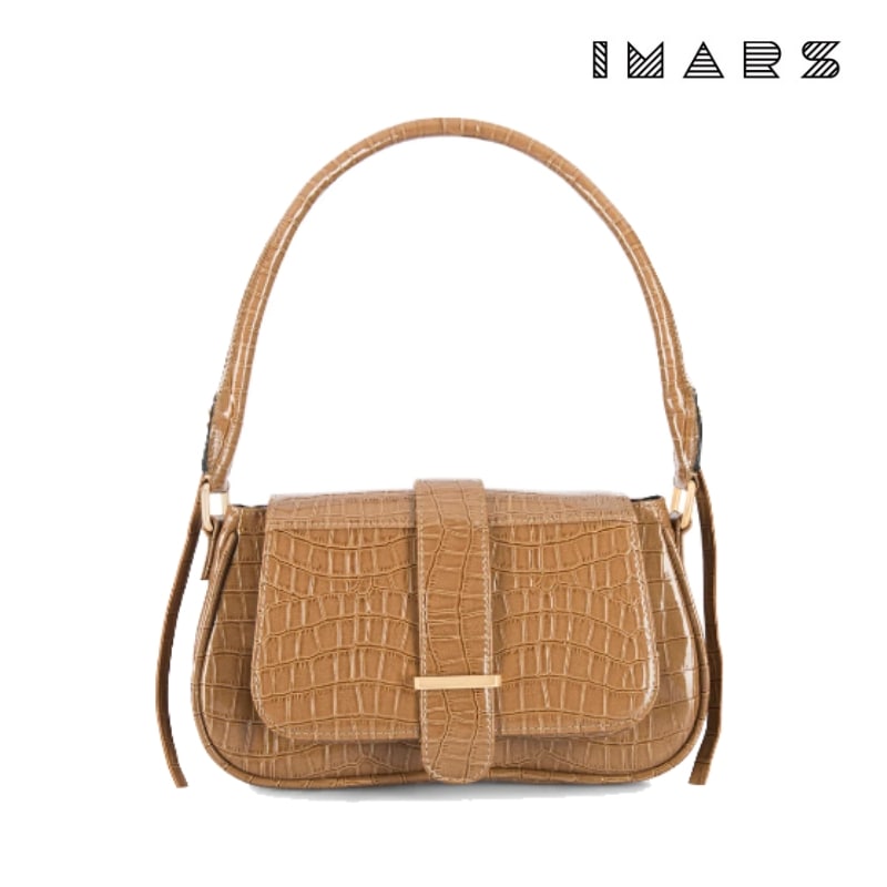 IMARS スタイリッシュハンドバッグ マイアミ タン レディースバック (バゲット)