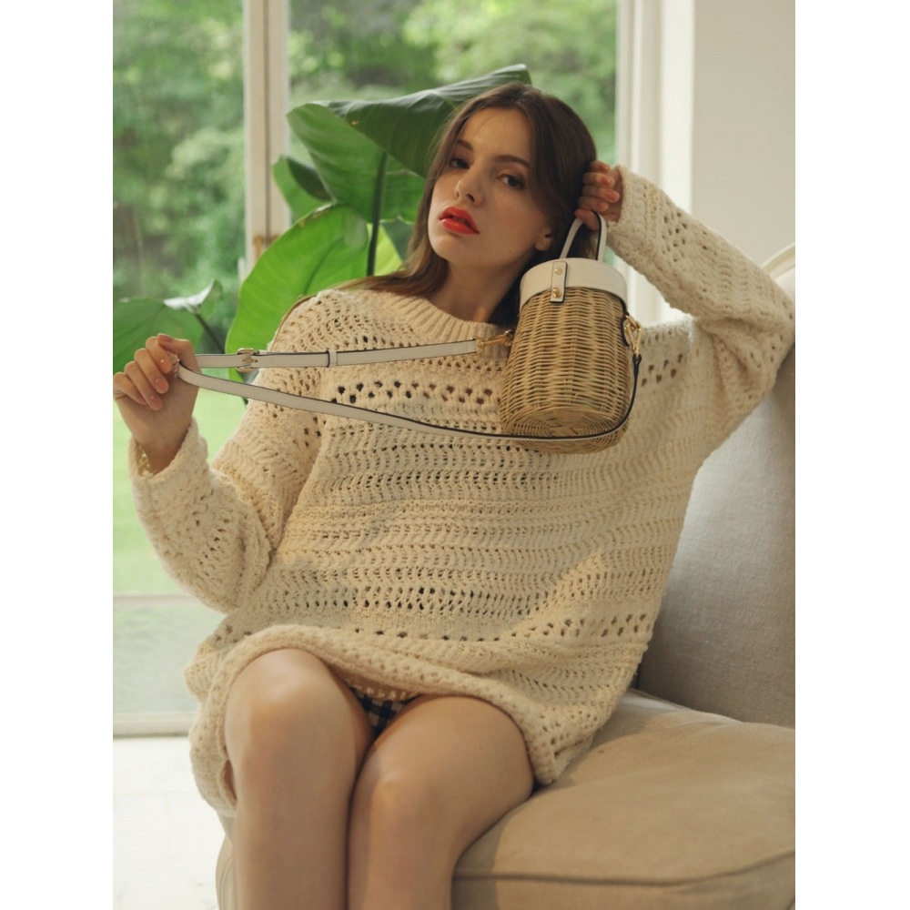 Evans ミニカバーラタンバッグ_ホワイト