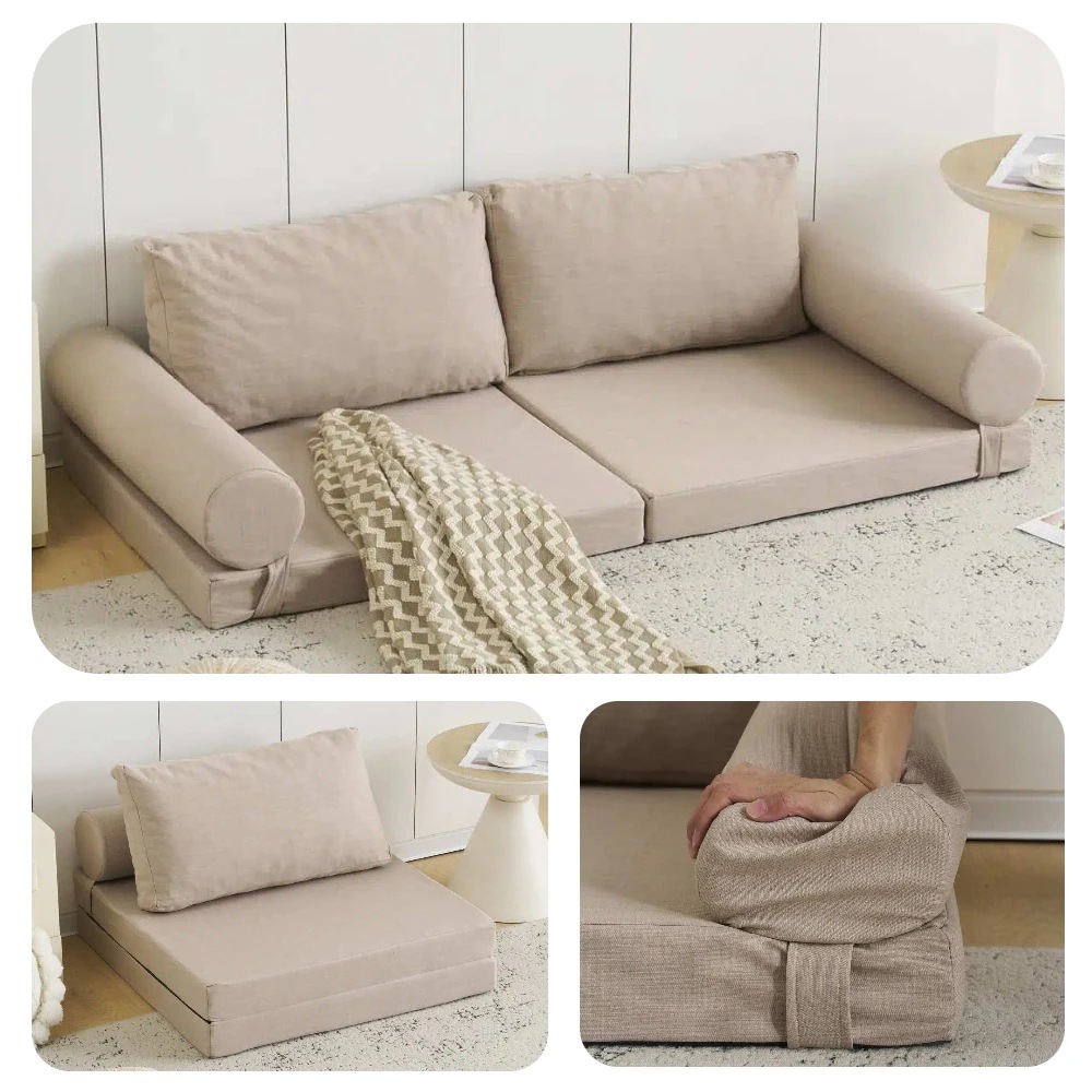 【国内発送Ｍ】3282人掛けソファベッド 組立て不要 フロアソファ コンパクト ローソファ こたつ用 ソファー 1人暮らし マルチに使える クッション付き 座椅子 1人掛け 完成品 運びに便利だ 軽い