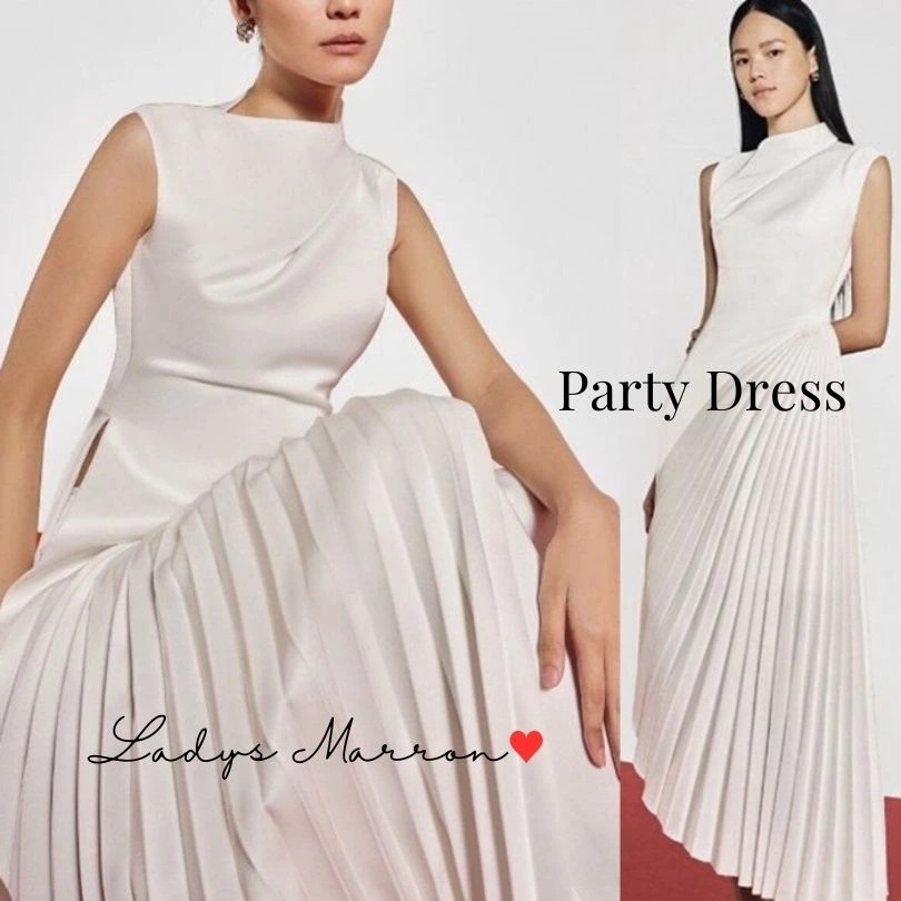 お手頃価格プリーツドレス 結婚式 お呼ばれドレス 結婚式 ワンピース プチプラ 夏ドレス サマードレス ノースリーブドレス パーティードレス 韓国 結婚式お呼ばれドレス ロングドレス ロングワンピース