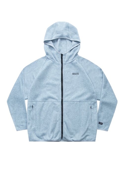 【AS"ON】 FLEECE ZIP-UP / LIGHT-BLUE 正規品