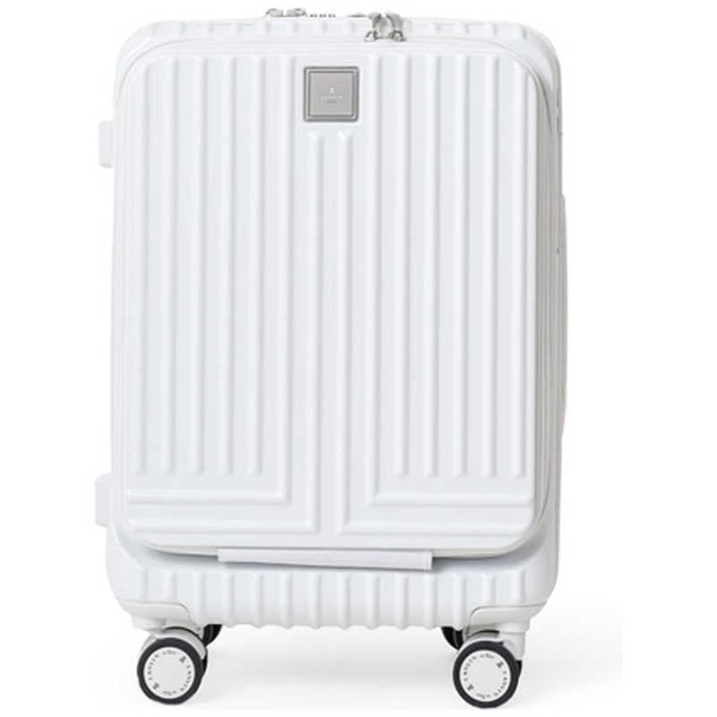 LANVINENBLEU　ヴィラージュファスナー キャリーケース 36L 機内持ち込み(100席以上) Sサイズ シロ [TSAロック搭載]　595315