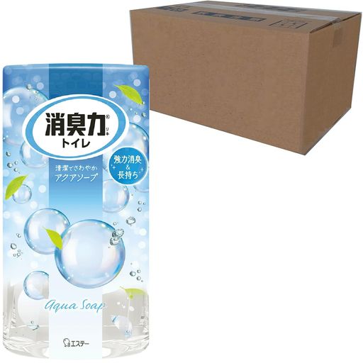 消臭力 [オフィス ビジネスに ケース販売] トイレ用 置き型 アクアソープ 400mL×18個 トイレの消臭力 トイレ 置くだけ 消臭剤 消臭 芳香剤