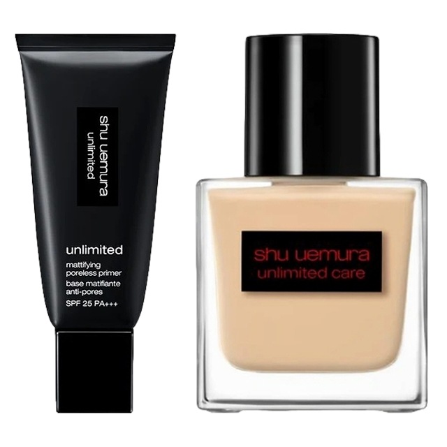 シュウ ウエムラ アンリミテッド マティファイング ポアレス プライマー ＋ ケア ツヤ セラム ファンデーション 564 30ml +35ml 564