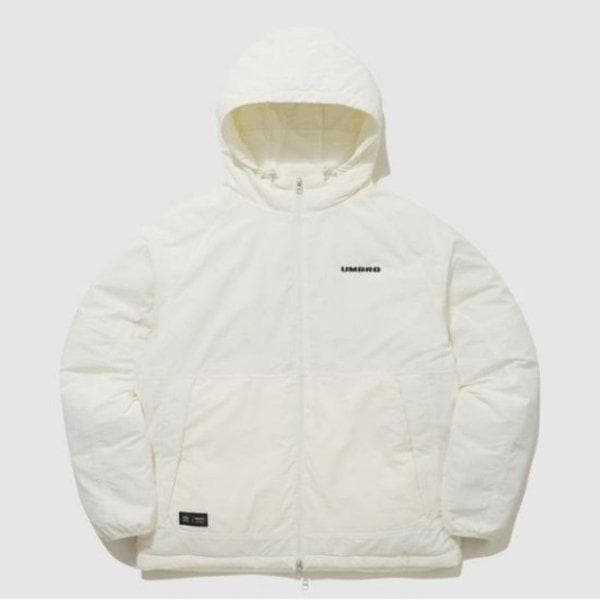 パディングKQF UQ123CPJ16-CRMエッセンシャルプラスフード付きパディングジャケット/ CREAM 15,096円