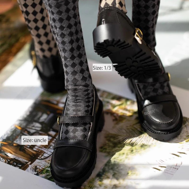 BJD 1/3 1/4 1/6 70cm ID75 ドール靴 黒色 チョコレート色 ID75/70cm/SD/MSD/幼SDサイズ球体関節人形用シューズ