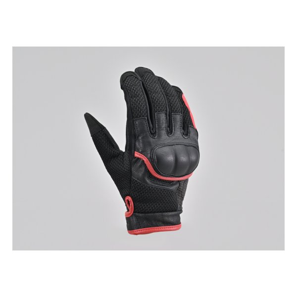 DG-009 ショートエアフロー メッシュグローブ 春夏 スマホ対応 レッド Lサイズ 46014