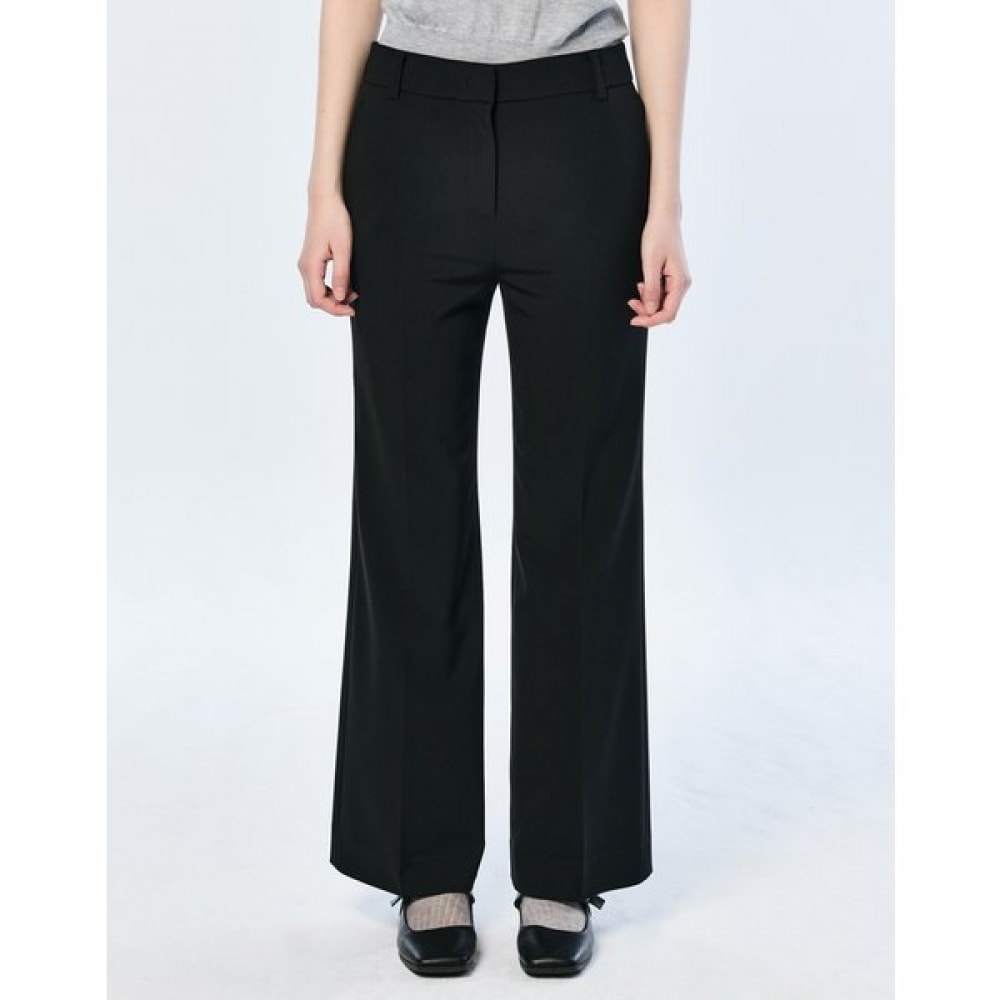 [25SS] [セットアップ] ポリブレンドリラックスフレアフィットスラックスHSPA5B291BK