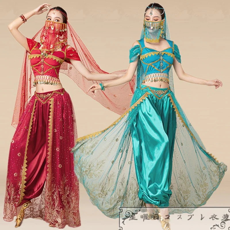 在庫品 アラジン ジャスミン姫 コスプレ衣装 ベリーダンス衣装 仮装 変装 ハロウィン コスチューム イベント コスチューム 4,637円