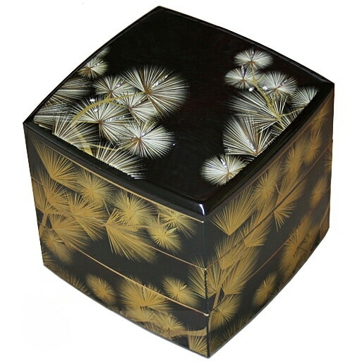 山中漆器 ６．５寸 胴張三段重 溜塗 光輝 001-1432 （漆器 日本製 国産 運動会 迎春（お 8,547円