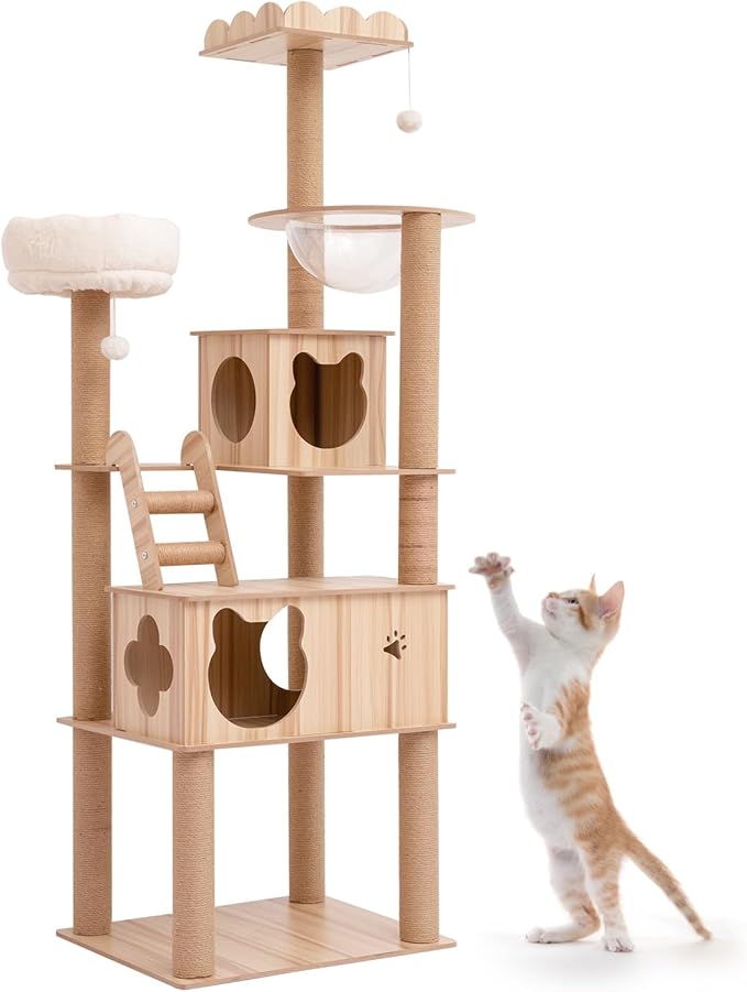 PETTOM キャットタワー 猫タワー 大型猫用 ねこハウス 木製 多頭飼い 据え 8,005円