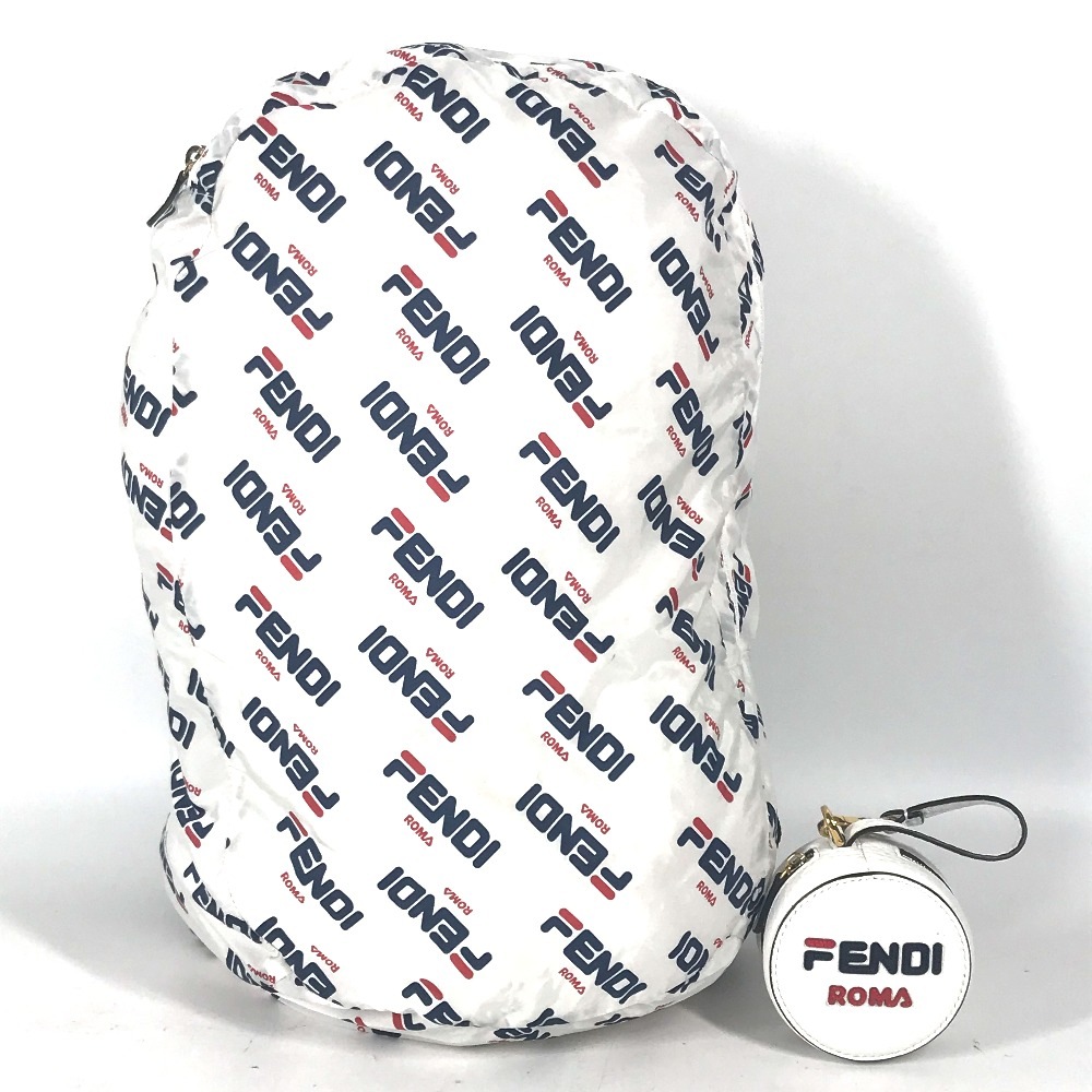 リュックサック 7AR731 フィラ FILA コラボ バックパック カバン フェンディマニアポーチ ポーチ付き エコバッグ ナイロン ホワイト