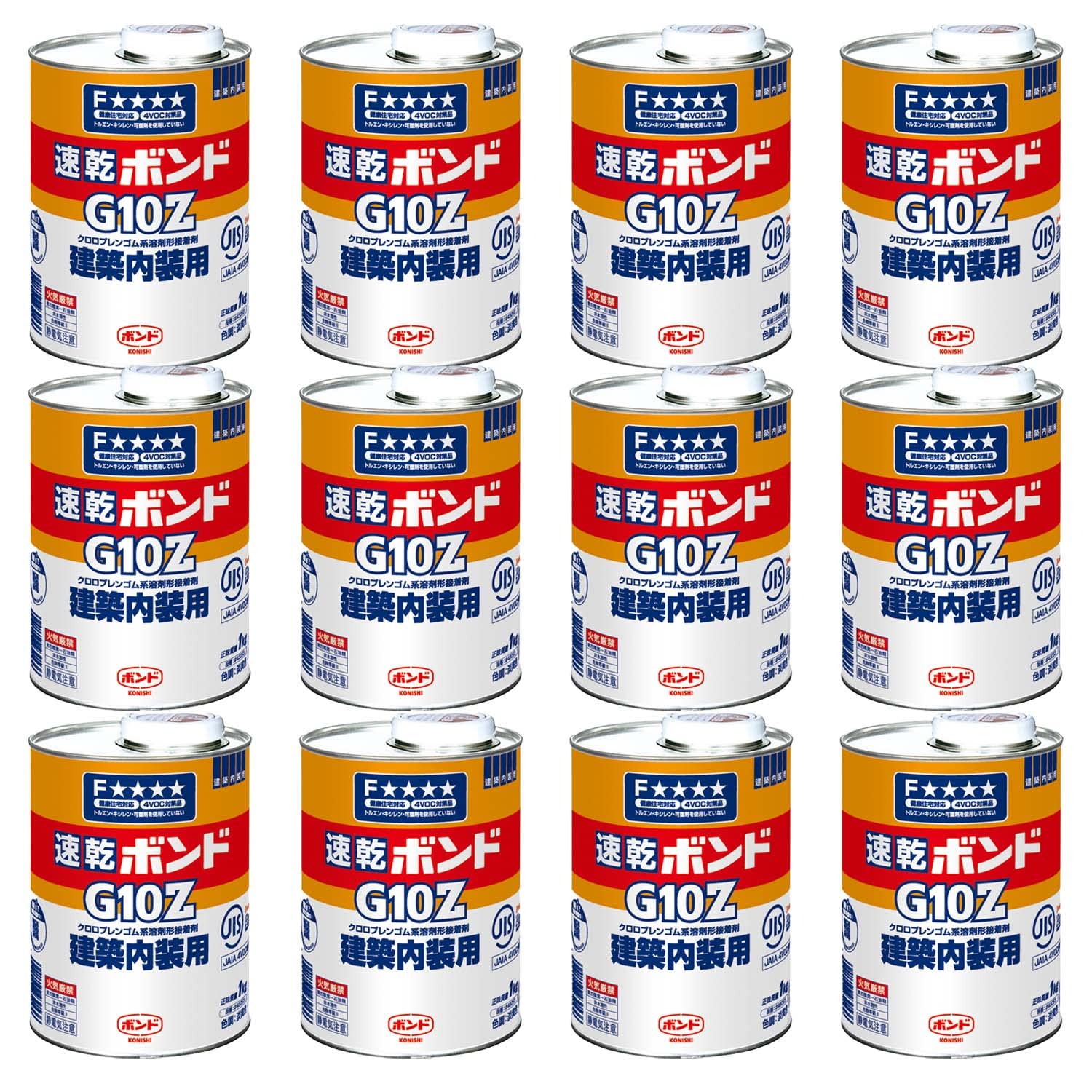 コニシ 【箱売り】 ボンド 速乾ボンド G10Z 建築内装用接着剤 1ｋｇ 12缶入り