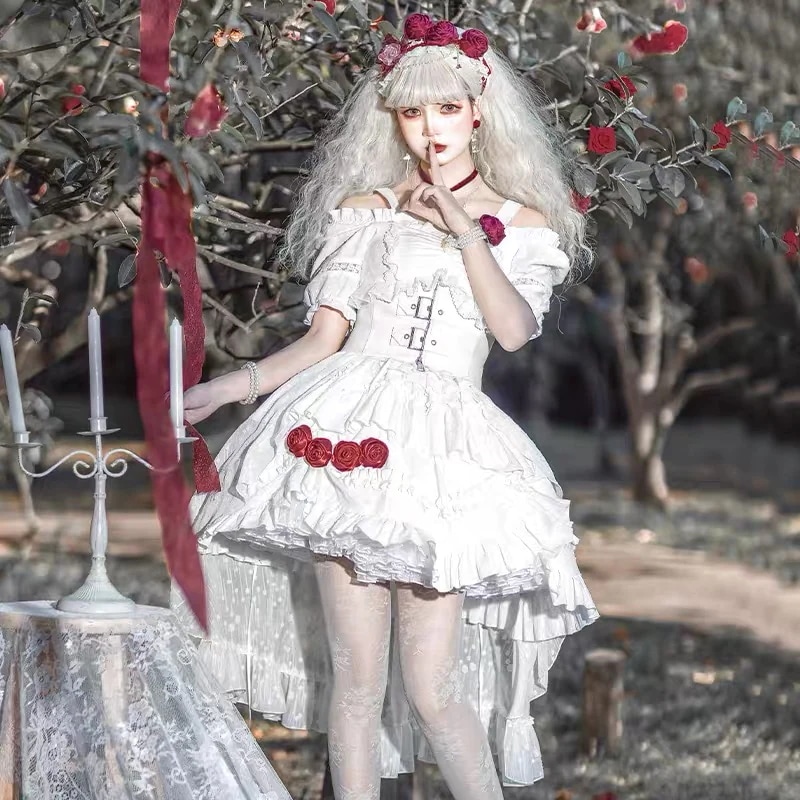 新作オリジナル高質ロリータワンピースセットアップ 二次元かわいい新作公主 かわいい ロリ学園祭 文化祭 ロリータゴスロリメイド服洋装 A2コスチューム