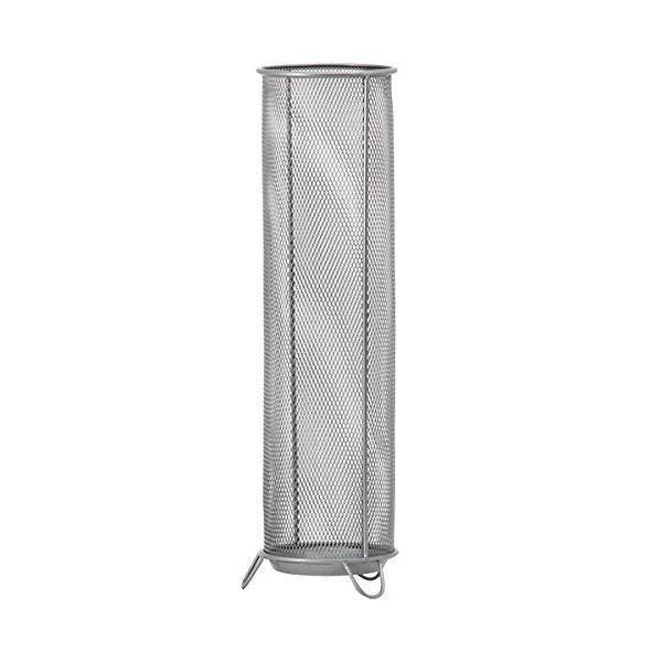 （まとめ）不二貿易 メッシュ傘立て II シルバー 50491（傘立て） [6個セット]